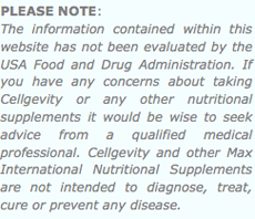 Cellgevity has not yet been evaluated by FDA seek advice from a qualified medical professional