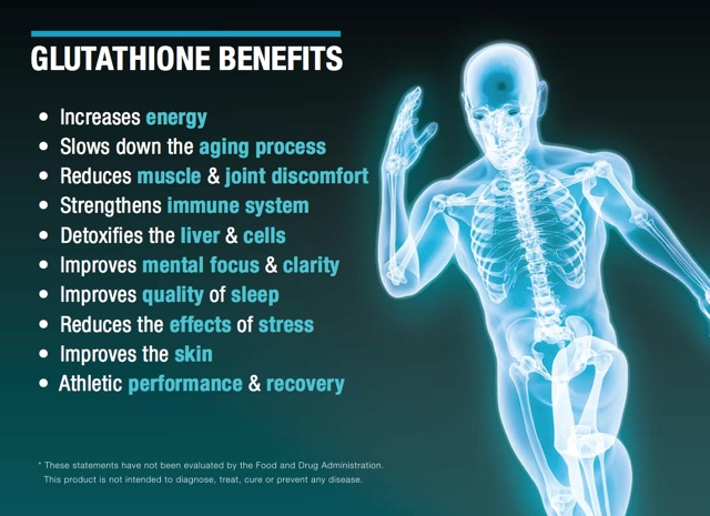 There are many health benefits of maintaining your glutathione levels