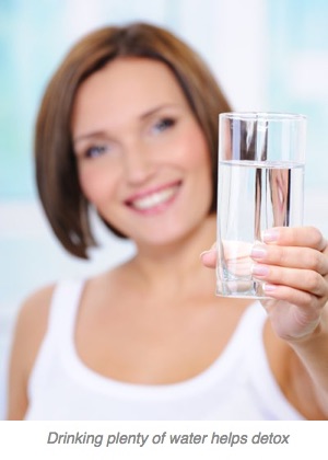 Glutathione side effects can be reduced by drinking plenty of water to assist the detox process